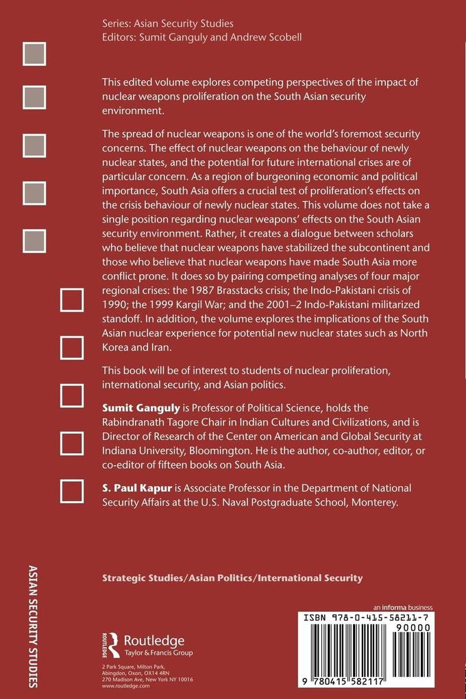 Weitere Ansicht: Nuclear Proliferation in South Asia