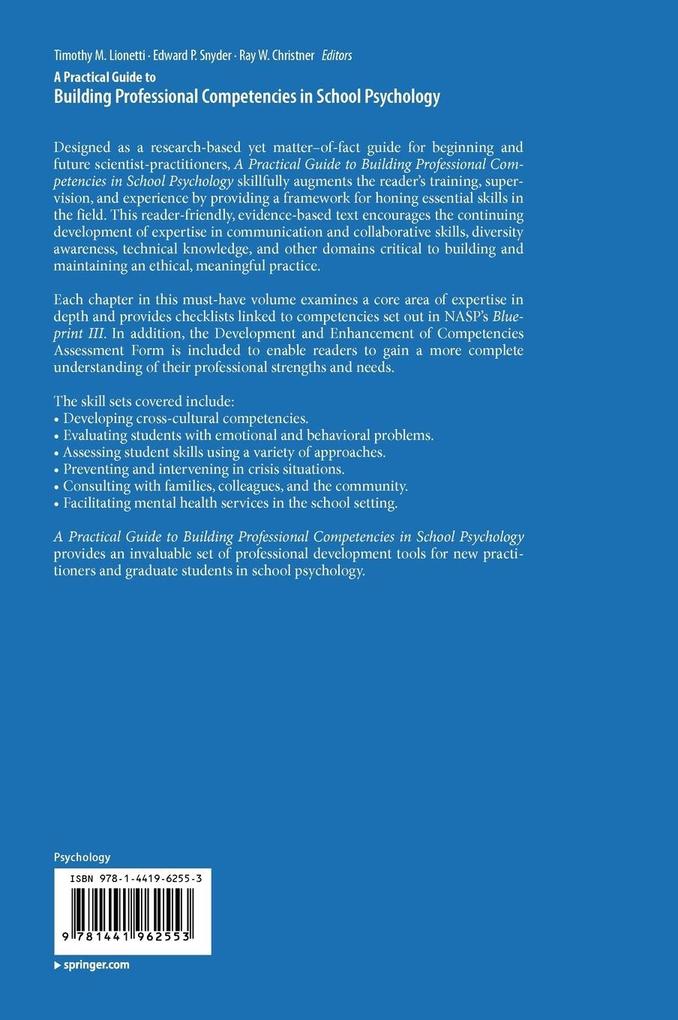 Weitere Ansicht: A Practical Guide to Building Professional Competencies in School Psychology