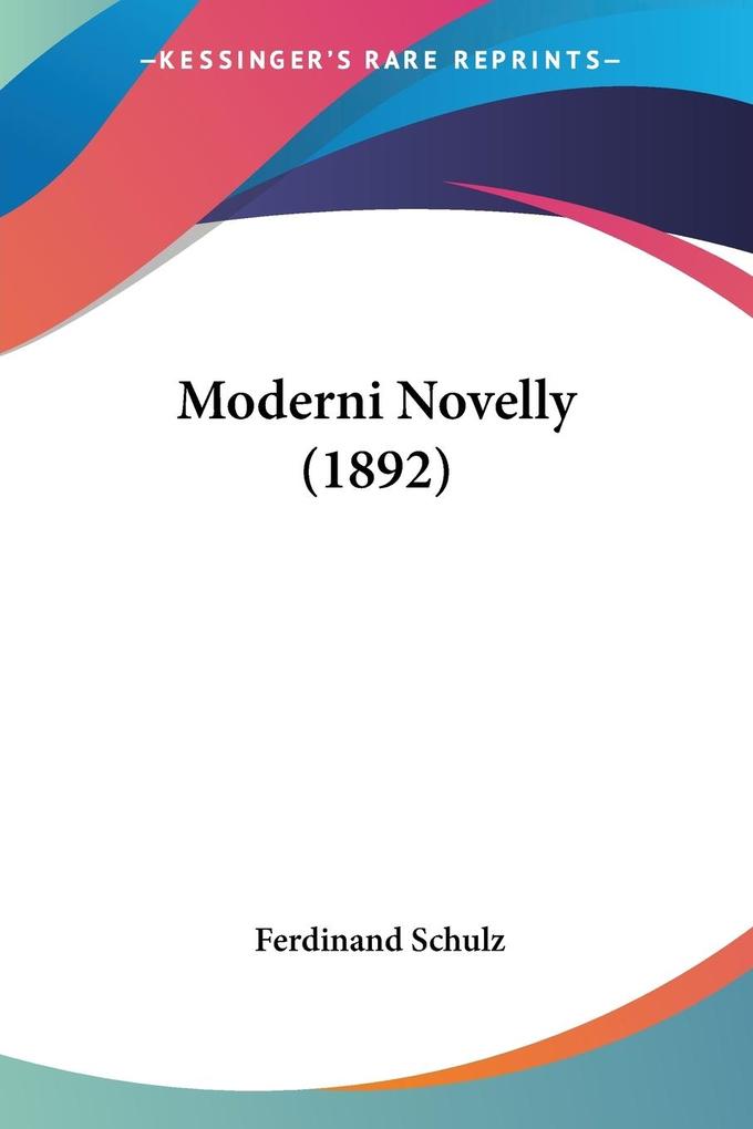 Produktbild: Moderni Novelly (1892) | Ferdinand Schulz