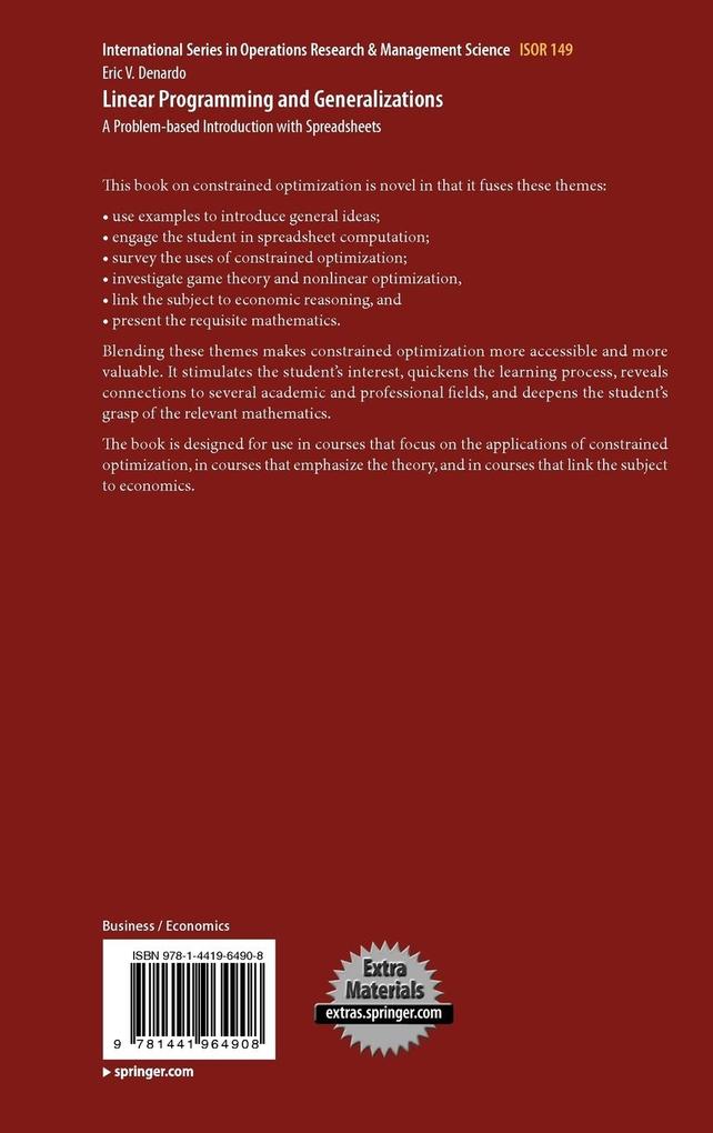 Weitere Ansicht: Linear Programming and Generalizations | Eric V DeNardo