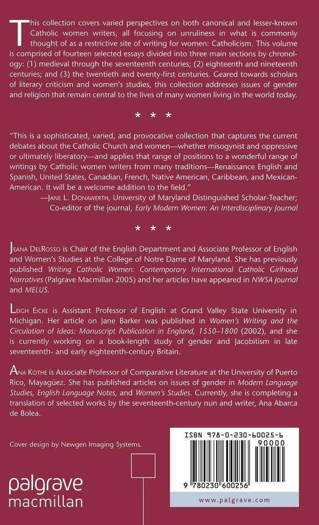 Weitere Ansicht: The Catholic Church and Unruly Women Writers