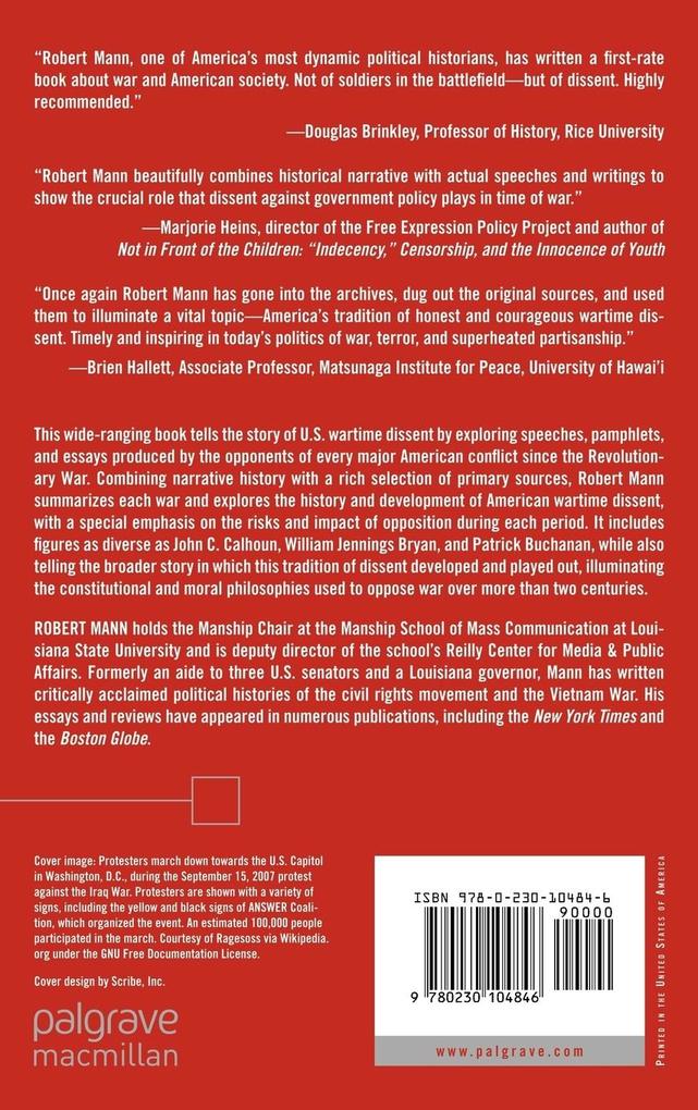 Weitere Ansicht: Wartime Dissent in America | R. Mann