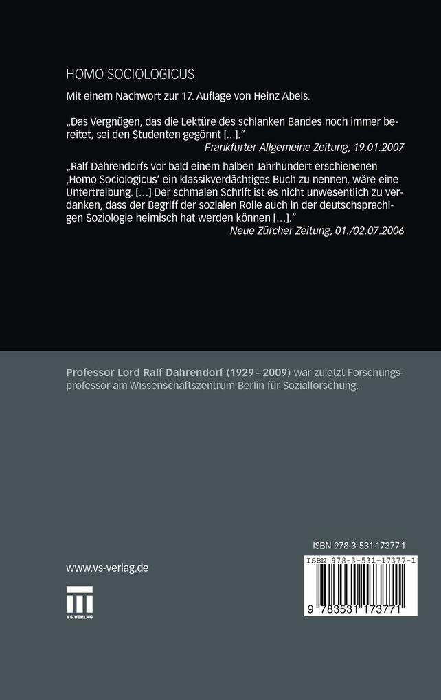 Weitere Ansicht: Homo Sociologicus | Ralf Dahrendorf