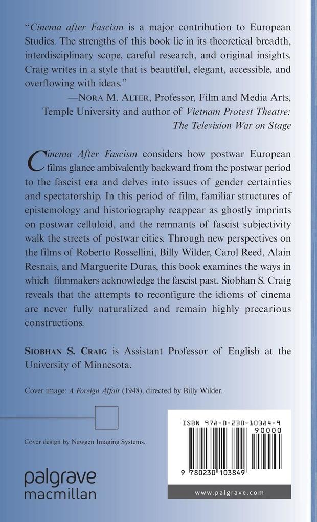 Weitere Ansicht: Cinema After Fascism | S. Craig, Siobhan S. Craig