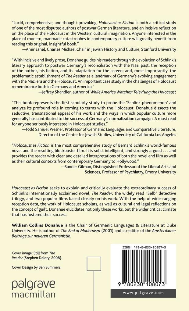 Weitere Ansicht: Holocaust as Fiction | W. Donahue