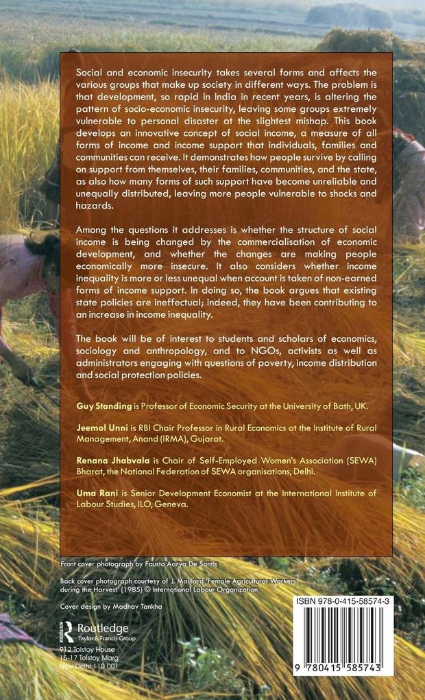 Weitere Ansicht: Social Income and Insecurity | Guy Standing, Jeemol Unni, Renana Jhabvala