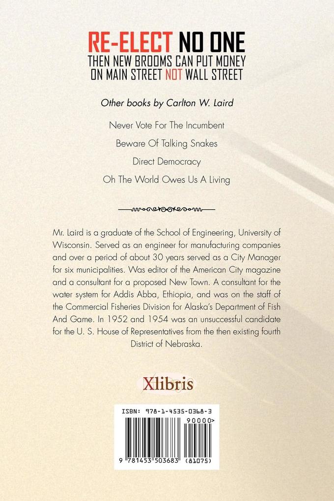 Weitere Ansicht: Re-Elect No One | Carlton Laird