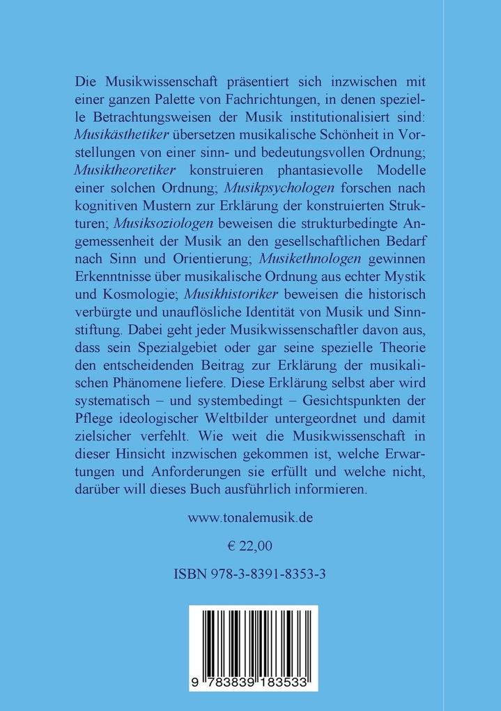 Weitere Ansicht: Die Musikwissenschaft in Forschung und Lehre | Franz Sauter
