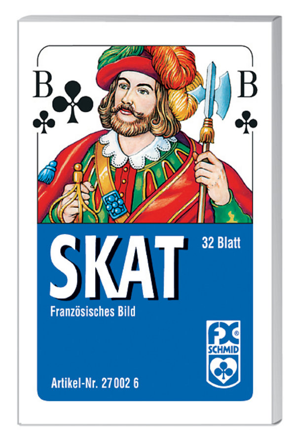 Produktbild: F.X. Schmid - Klassisches Skatspiel, Französisches Bild, 32 Karten in der Faltschachtel