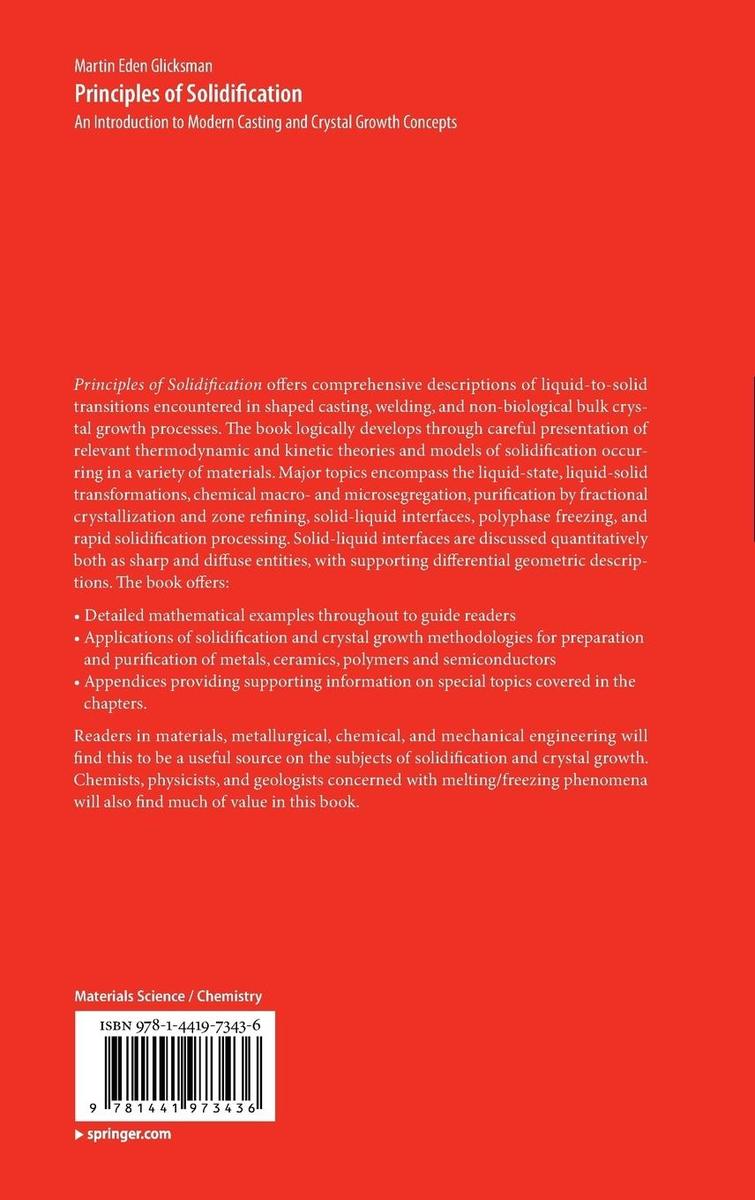 Weitere Ansicht: Principles of Solidification | Martin Eden Glicksman