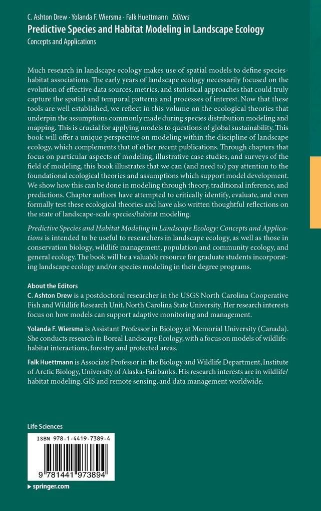 Weitere Ansicht: Predictive Species and Habitat Modeling in Landscape Ecology