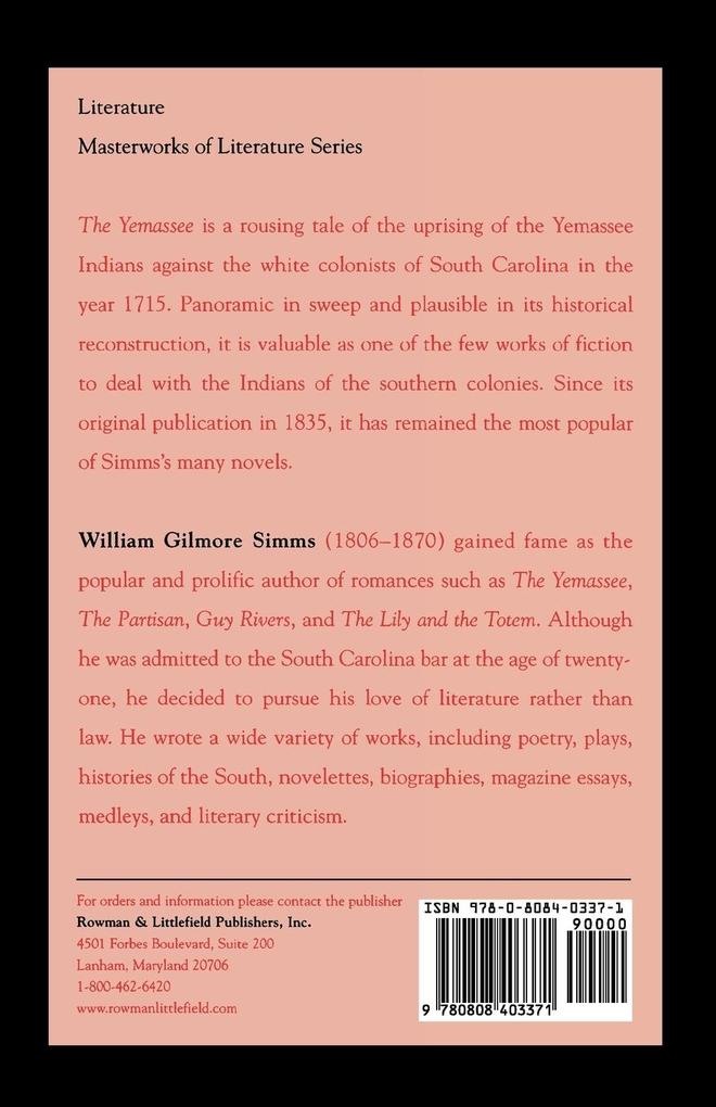 Weitere Ansicht: Yemassee | William Gilmore Simms