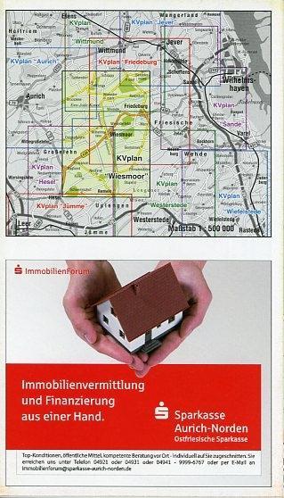 Weitere Ansicht: Wiesmoor, KVplan, Radkarte/Wanderkarte/Stadtplan, 1:25.000 / 1:10.000