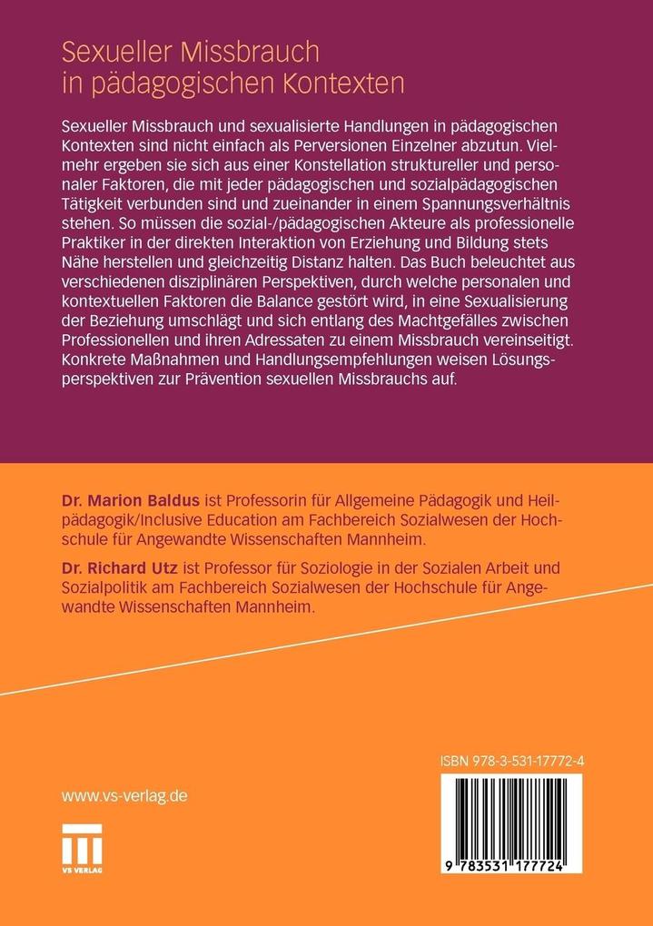 Weitere Ansicht: Sexueller Missbrauch in pädagogischen Kontexten