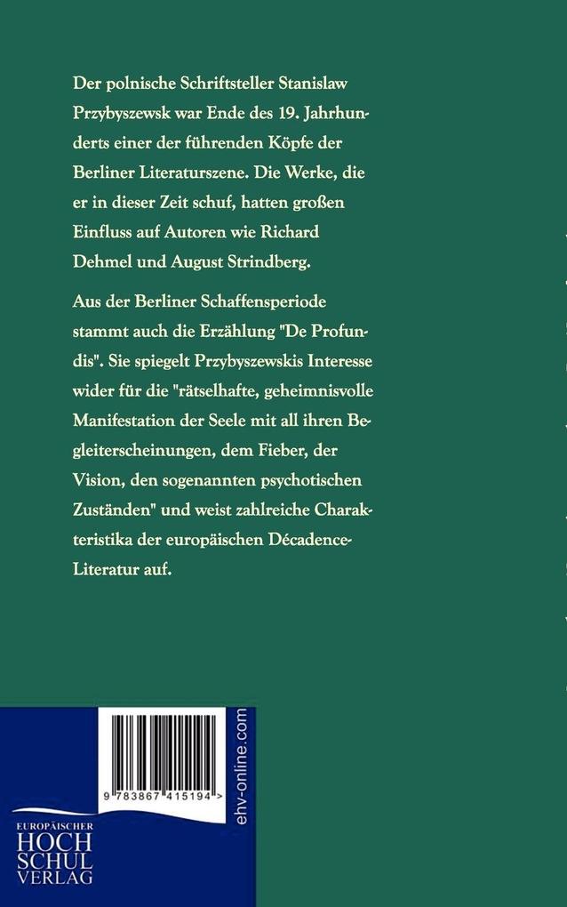 Weitere Ansicht: De Profundis | Stanislaw Przybyszewski