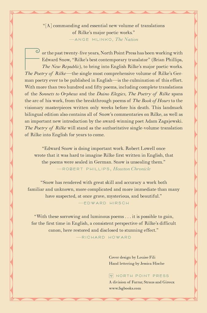 Weitere Ansicht: The Poetry of Rilke | Rainer Maria Rilke
