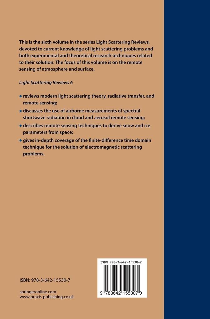 Weitere Ansicht: Light Scattering Reviews, Vol. 6