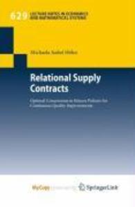Produktbild: Relational Supply Contracts | Michaela Isabel Höhn