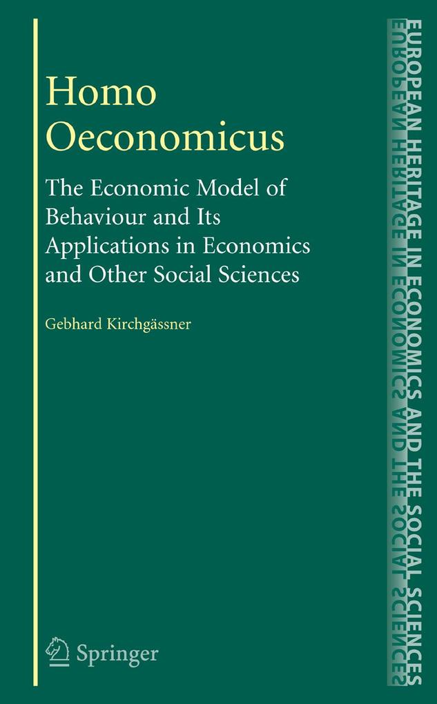 Produktbild: Homo Oeconomicus | Gebhard Kirchgässner