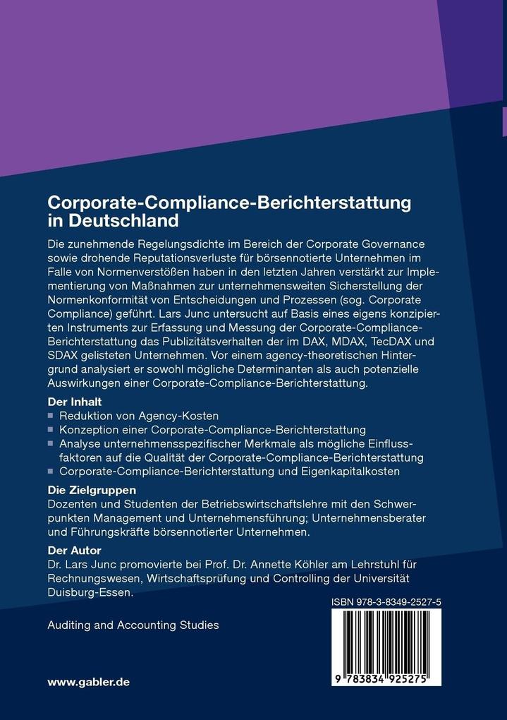 Weitere Ansicht: Corporate-Compliance-Berichterstattung in Deutschland | Lars Junc