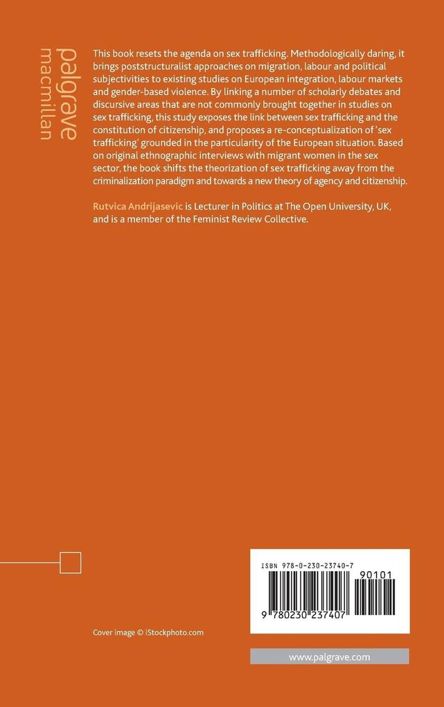 Weitere Ansicht: Migration, Agency and Citizenship in Sex Trafficking | R. Andrijasevic, Rutvica Andrijasevic
