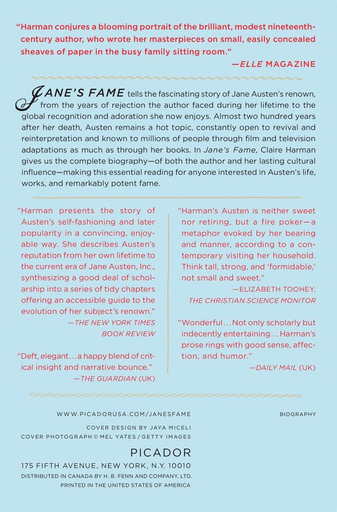 Weitere Ansicht: Jane's Fame | Claire Harman