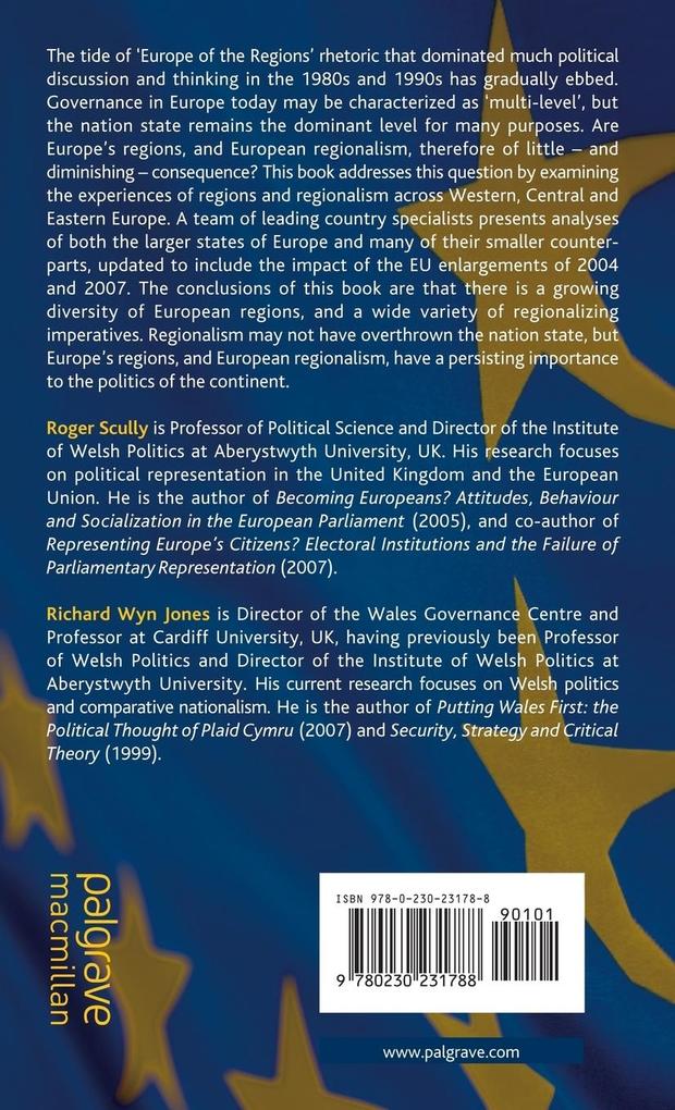 Weitere Ansicht: Europe, Regions and European Regionalism | Roger Scully, Richard Wyn Jones