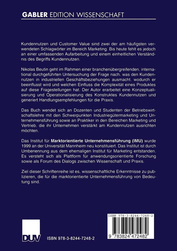Weitere Ansicht: Kundennutzen in industriellen Geschäftsbeziehungen | Nikolas Beutin