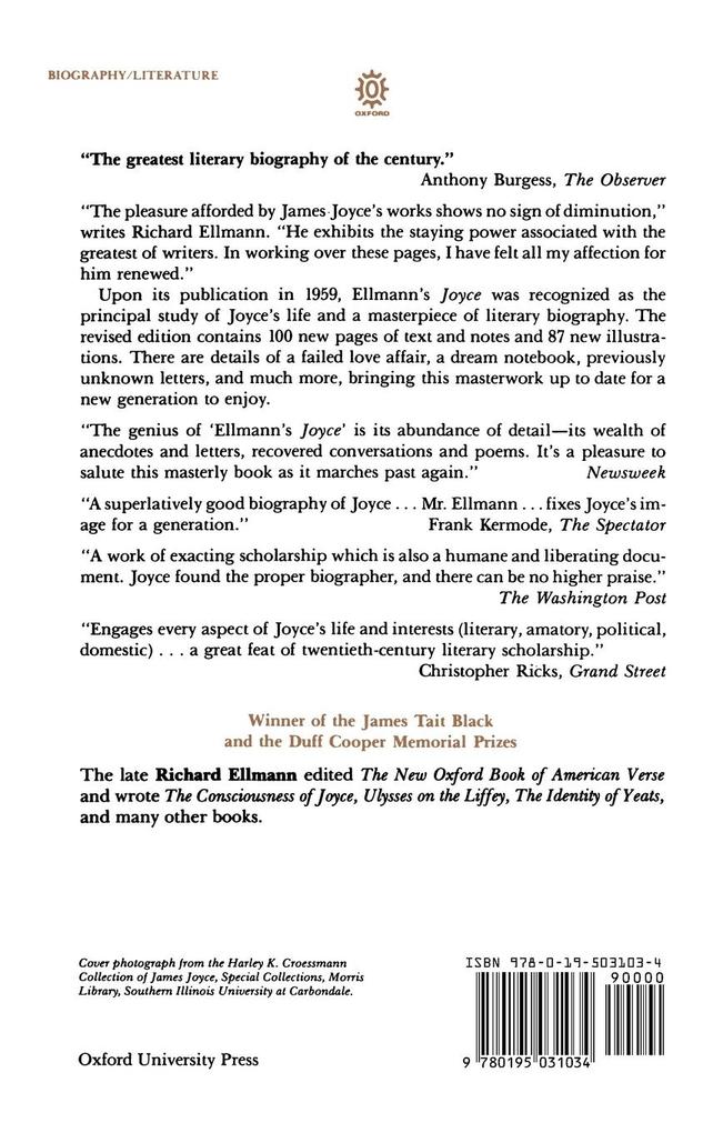 Weitere Ansicht: James Joyce, Revised Edition | Richard Ellmann