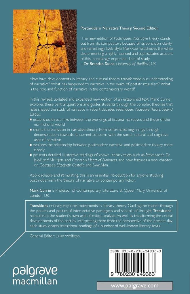 Weitere Ansicht: Postmodern Narrative Theory | Mark Currie