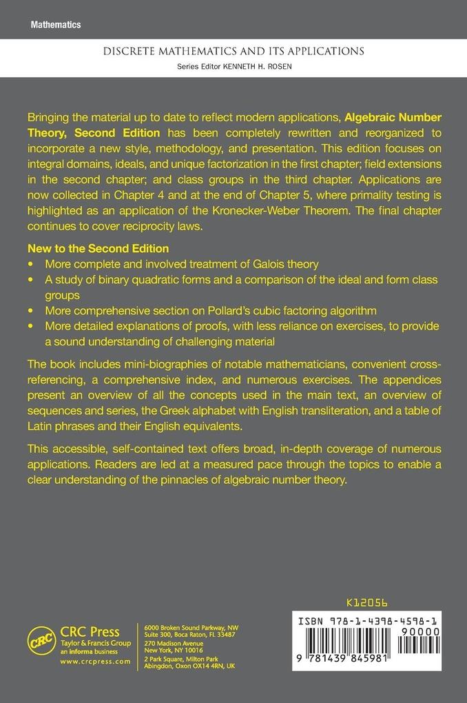 Weitere Ansicht: Algebraic Number Theory | Richard A. Mollin