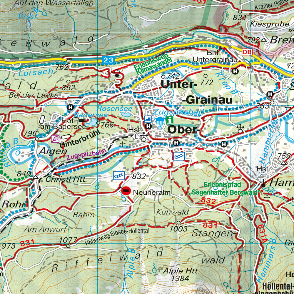 Weitere Ansicht: Garmisch-Partenkirchen: Wettersteingebirge, Werdenfelser Land 1 : 25 000