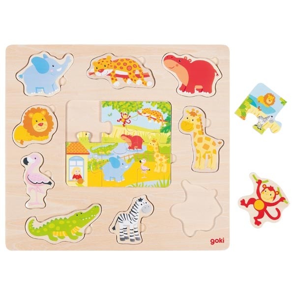 Weitere Ansicht: Steckpuzzle Zootiere | goki