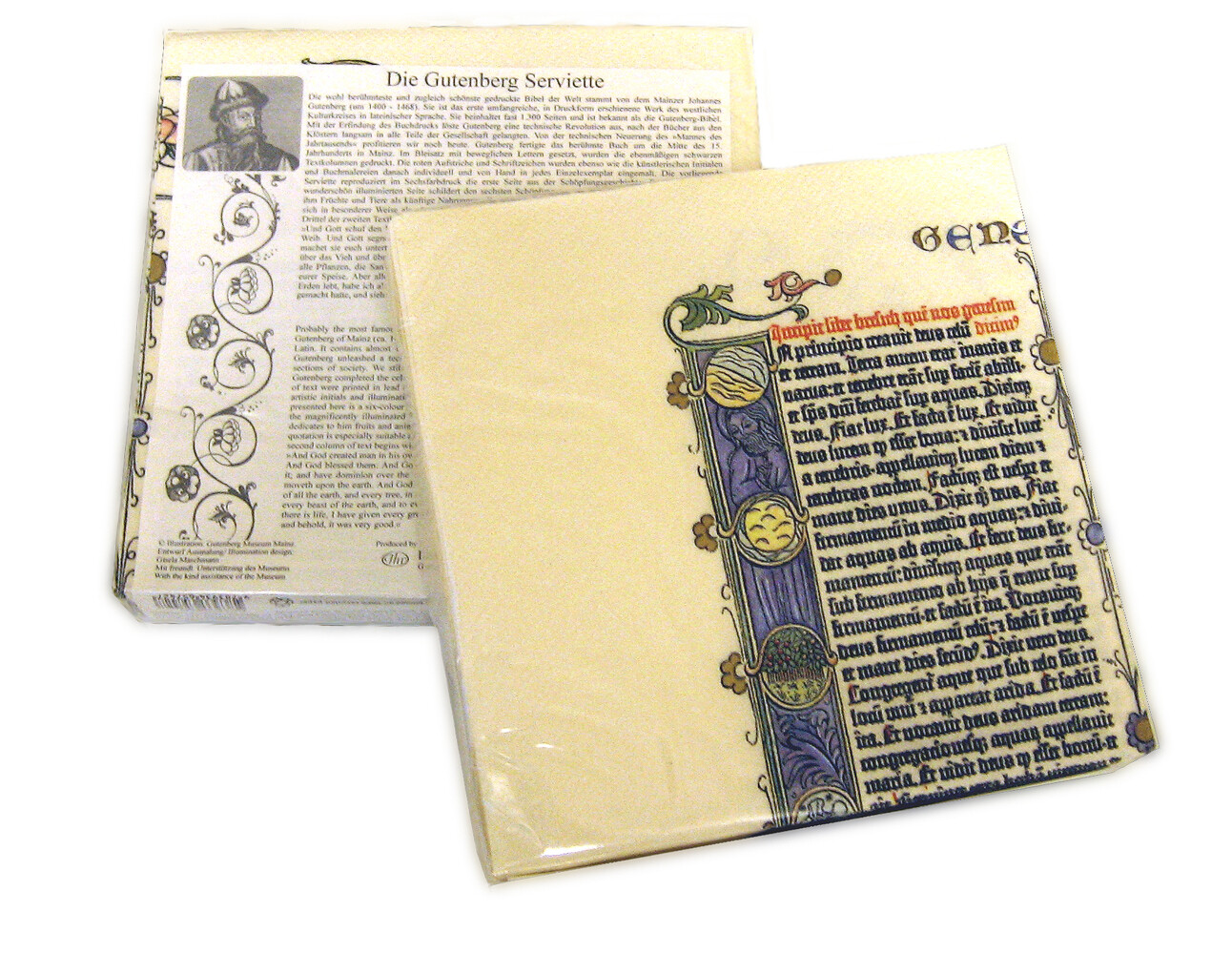 Metermorphosen - Die Gutenberg Serviette - Die erste Bibelseite bei Tisch als Sonstiger Artikel