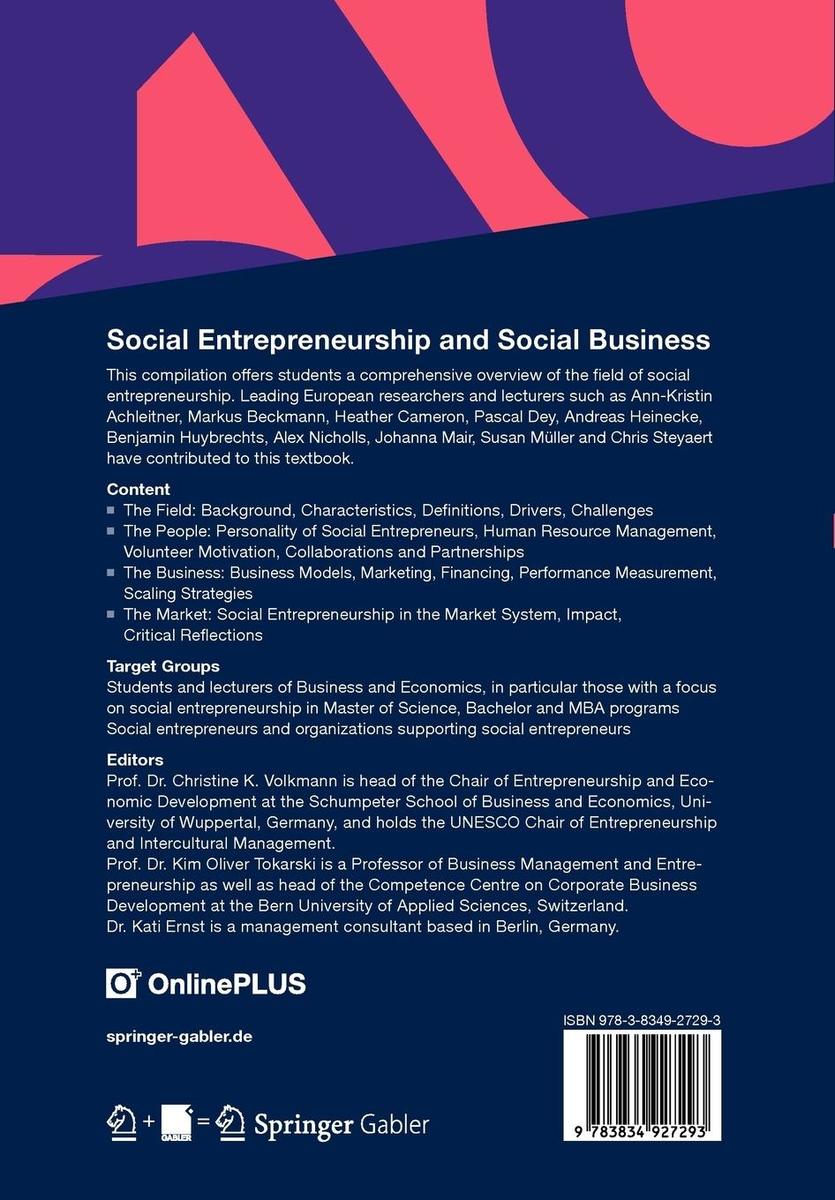 Weitere Ansicht: Social Entrepreneurship and Social Business