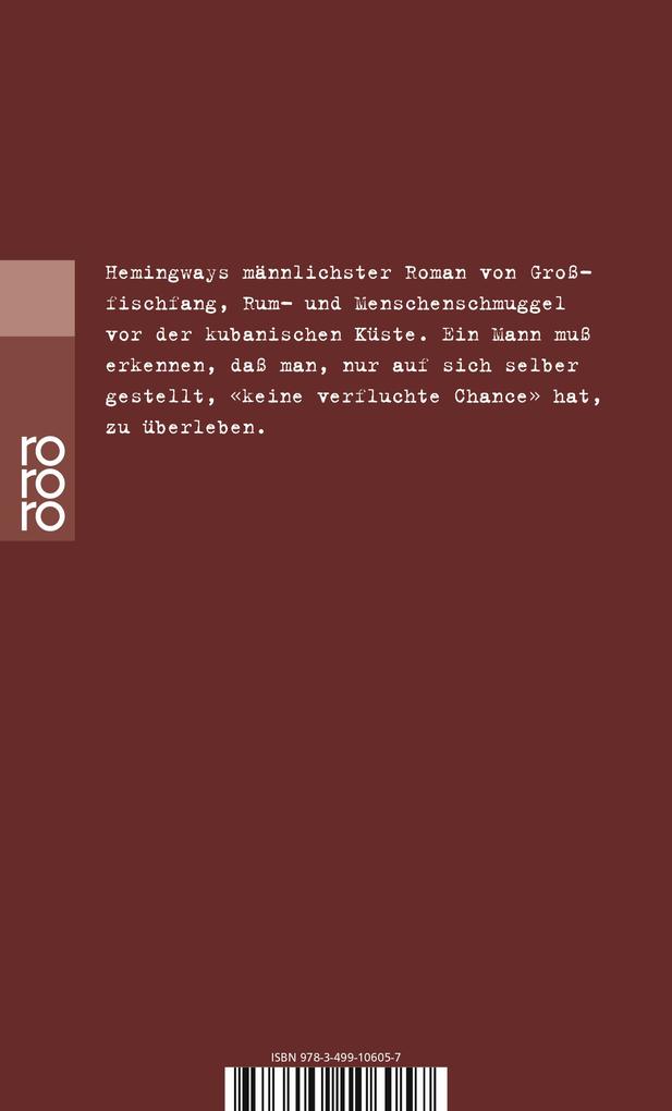 Weitere Ansicht: Haben und Nichthaben | Ernest Hemingway