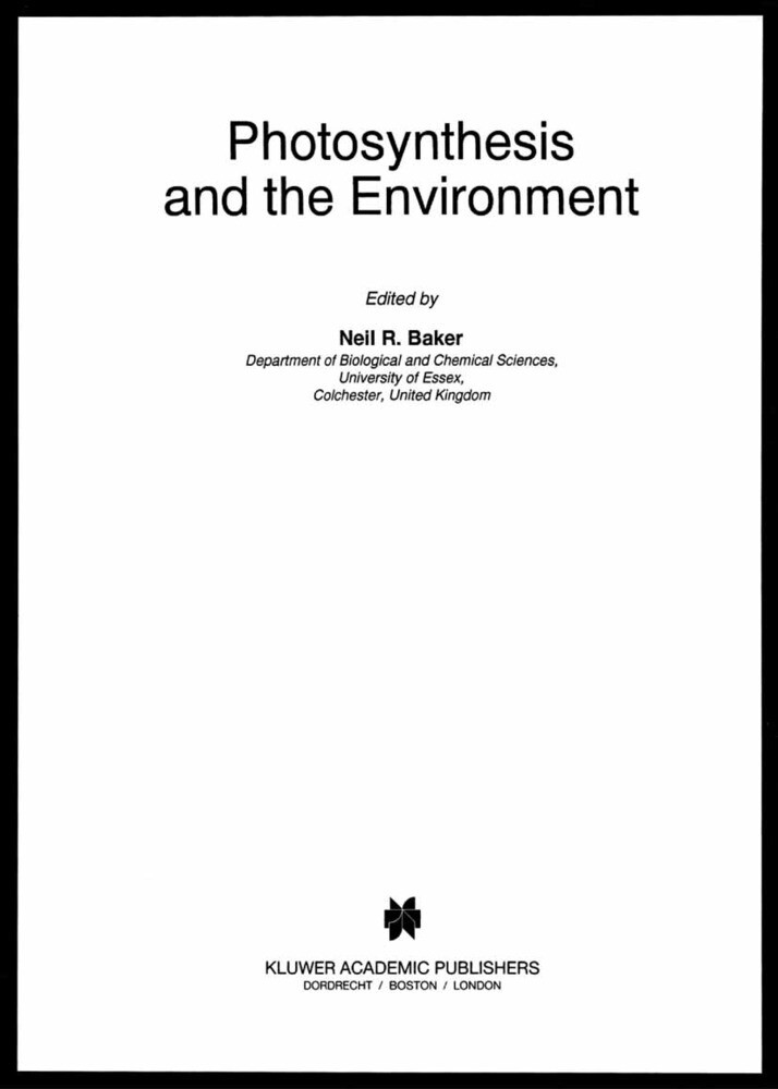 Photosynthesis and the Environment als Taschenbuch