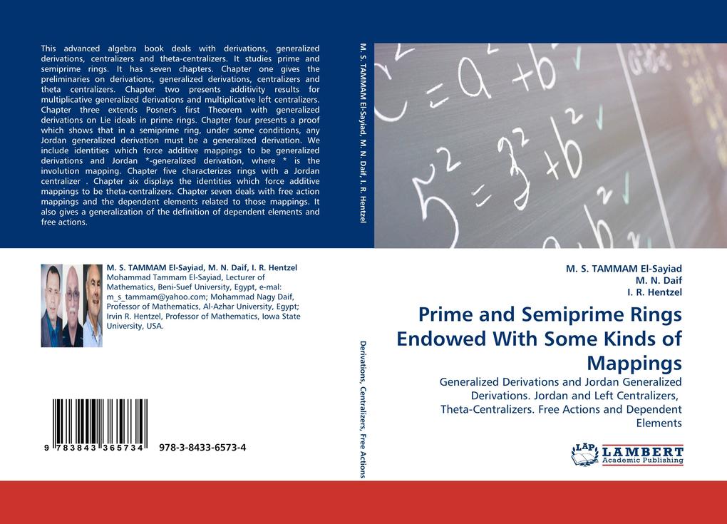 Prime and Semiprime Rings Endowed With Some Kinds of Mappings als Buch (kartoniert)