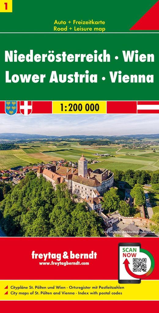 Österreich 01 Niederösterreich, Wien 1 : 200 000 als Blätter und Karten
