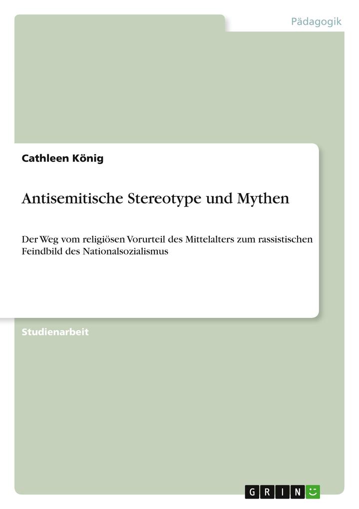 Antisemitische Stereotype und Mythen als Taschenbuch