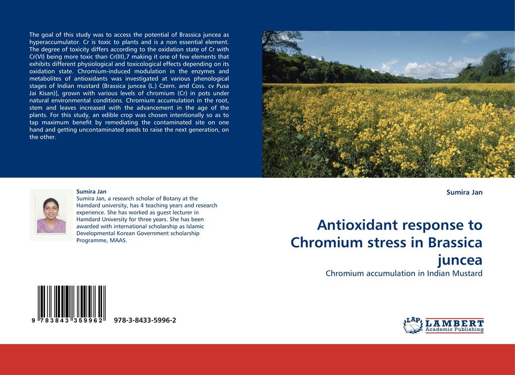 Antioxidant response to Chromium stress in Brassica juncea als Buch (kartoniert)