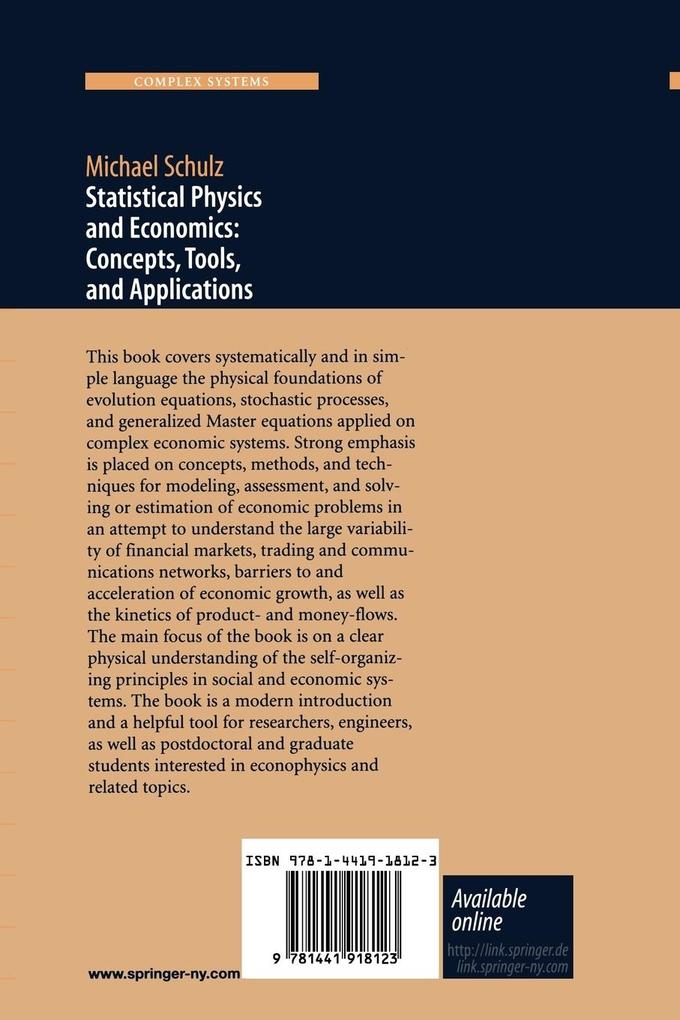 Weitere Ansicht: Statistical Physics and Economics | Michael Schulz