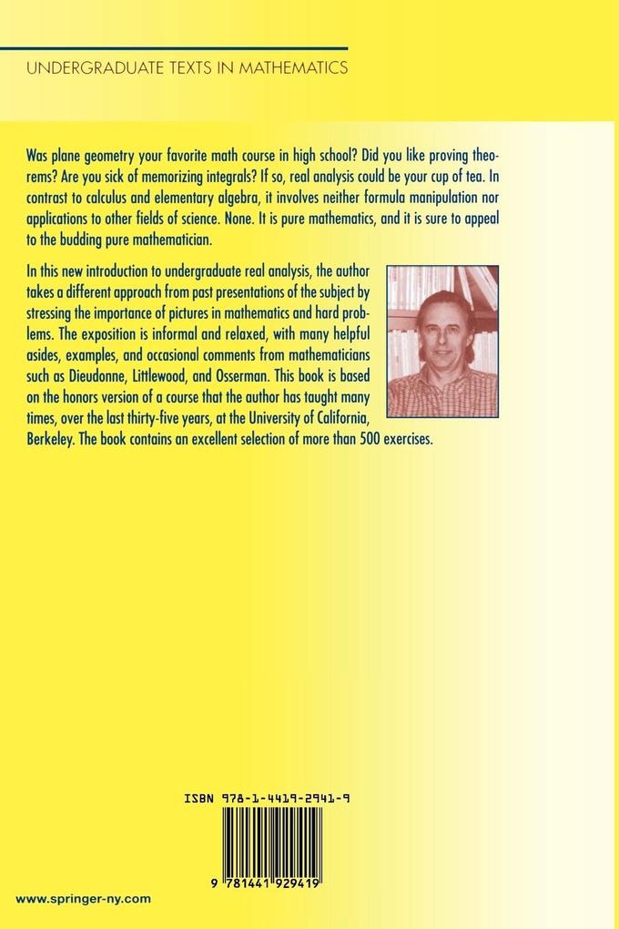 Weitere Ansicht: Real Mathematical Analysis | Charles Chapman Pugh