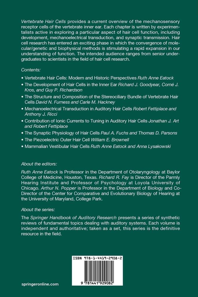 Weitere Ansicht: Vertebrate Hair Cells