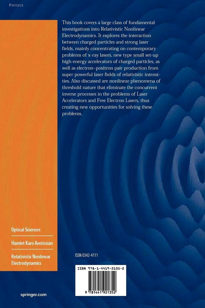 Weitere Ansicht: Relativistic Nonlinear Electrodynamics | Hamlet Karo Avetissian