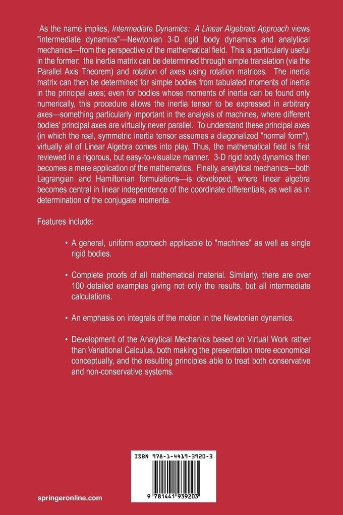 Weitere Ansicht: Intermediate Dynamics | R. A. Howland