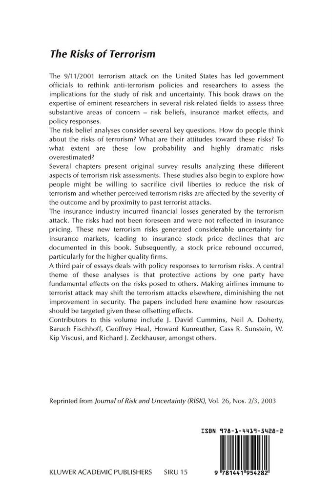 Weitere Ansicht: The Risks of Terrorism
