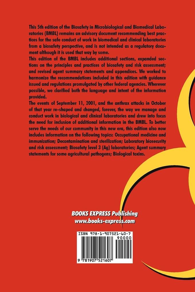 Weitere Ansicht: Biosafety in Microbiological and Biomedical Laboratories | Health Department U. S., U. S. Health Dept