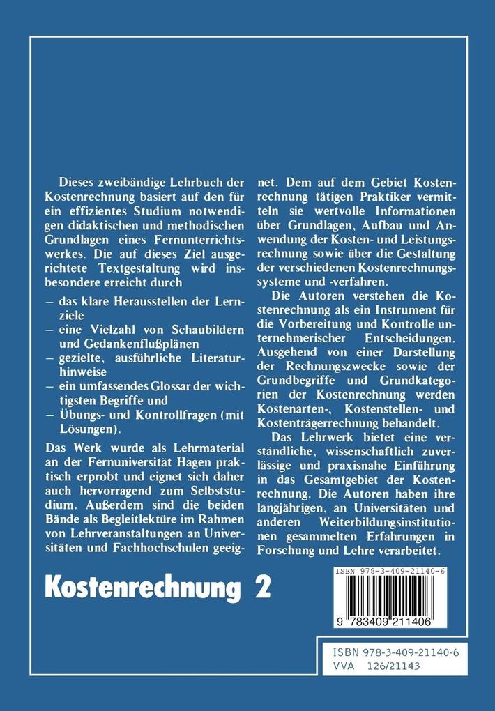 Weitere Ansicht: Kostenrechnung 2 | Siegfried Hummel, Wolfgang Männel