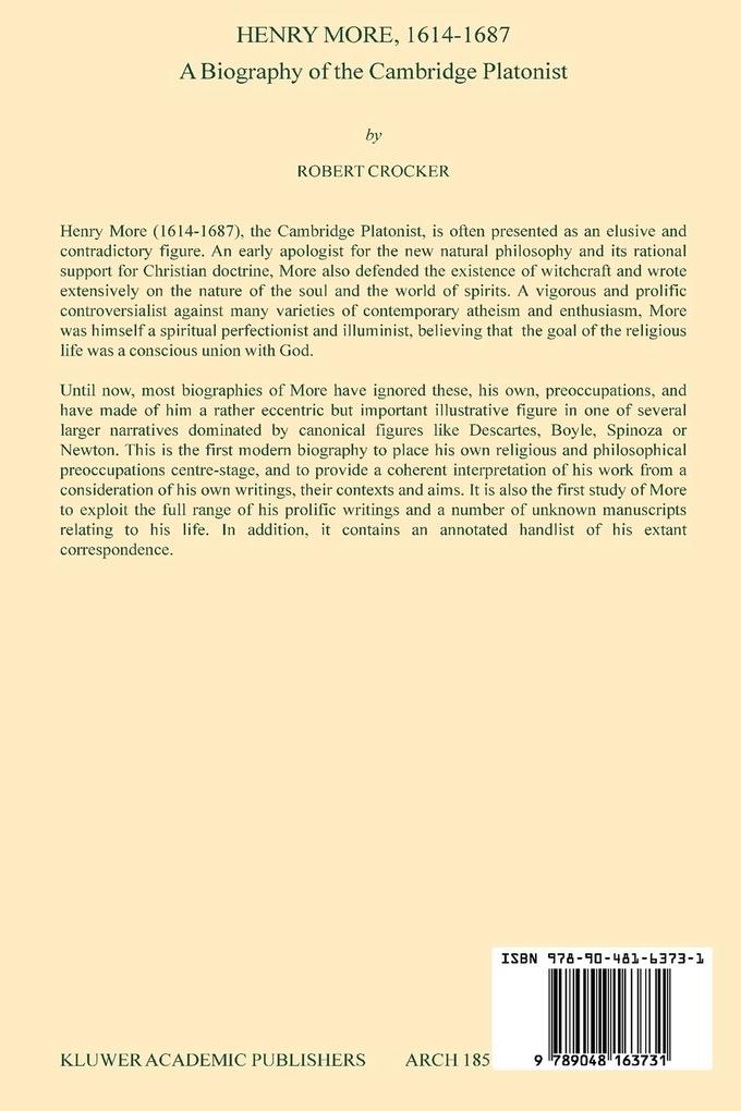 Weitere Ansicht: Henry More, 1614-1687 | R. Crocker